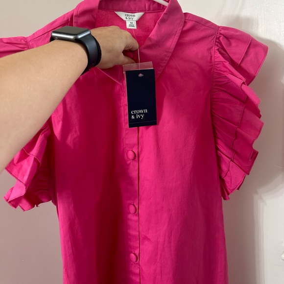 Crown and Ivy Ruffle Sleeve Dress - Picture 5 of 6